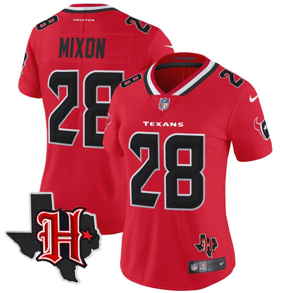 Women's HOU 2024 Texas Patch Vapor Limited Jersey V5 - All Stitched-DTD