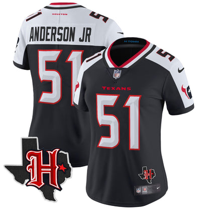Women's HOU 2024 Texas Patch Vapor Limited Jersey V5 - All Stitched-DTD