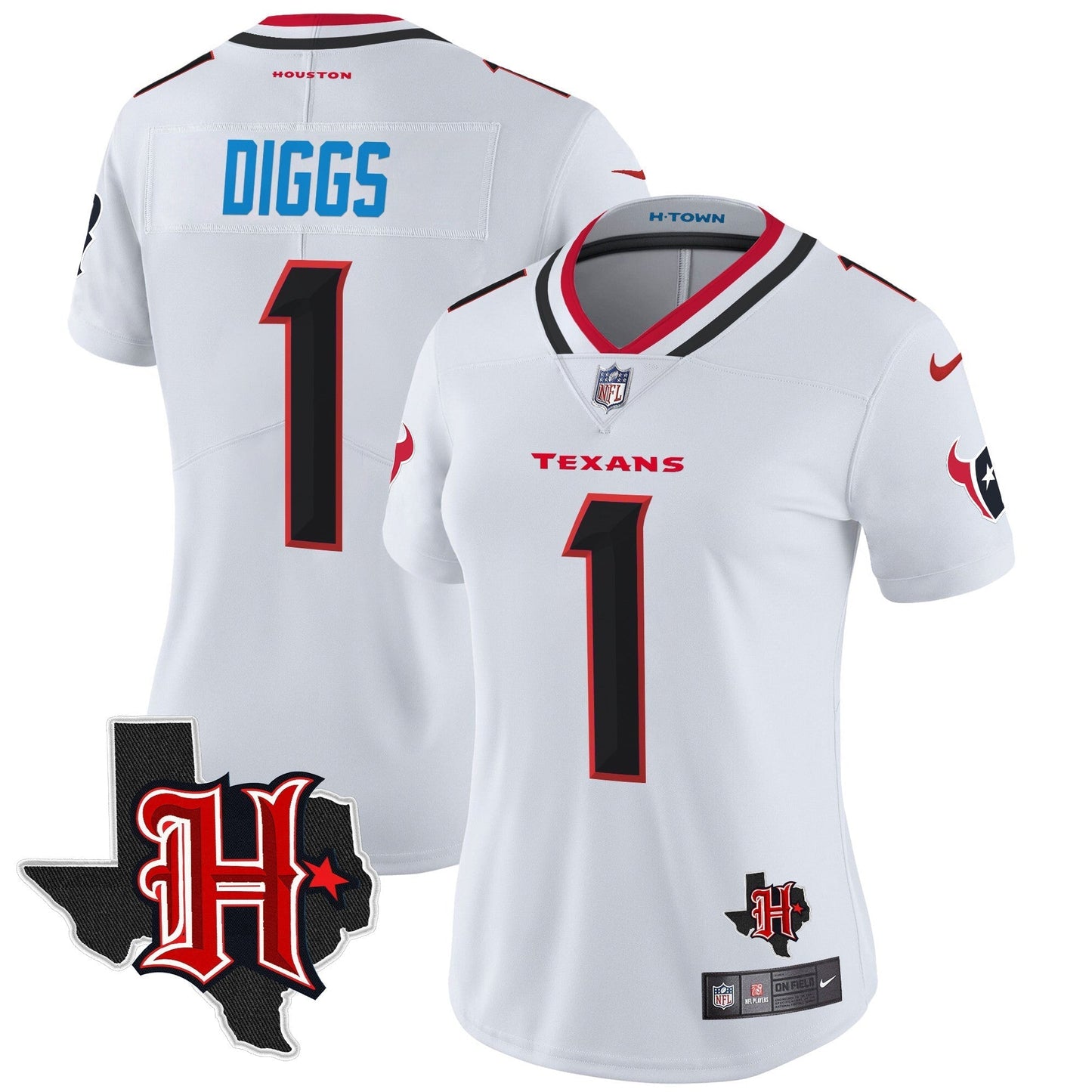 Women's HOU 2024 Texas Patch Vapor Limited Jersey V5 - All Stitched-DTD