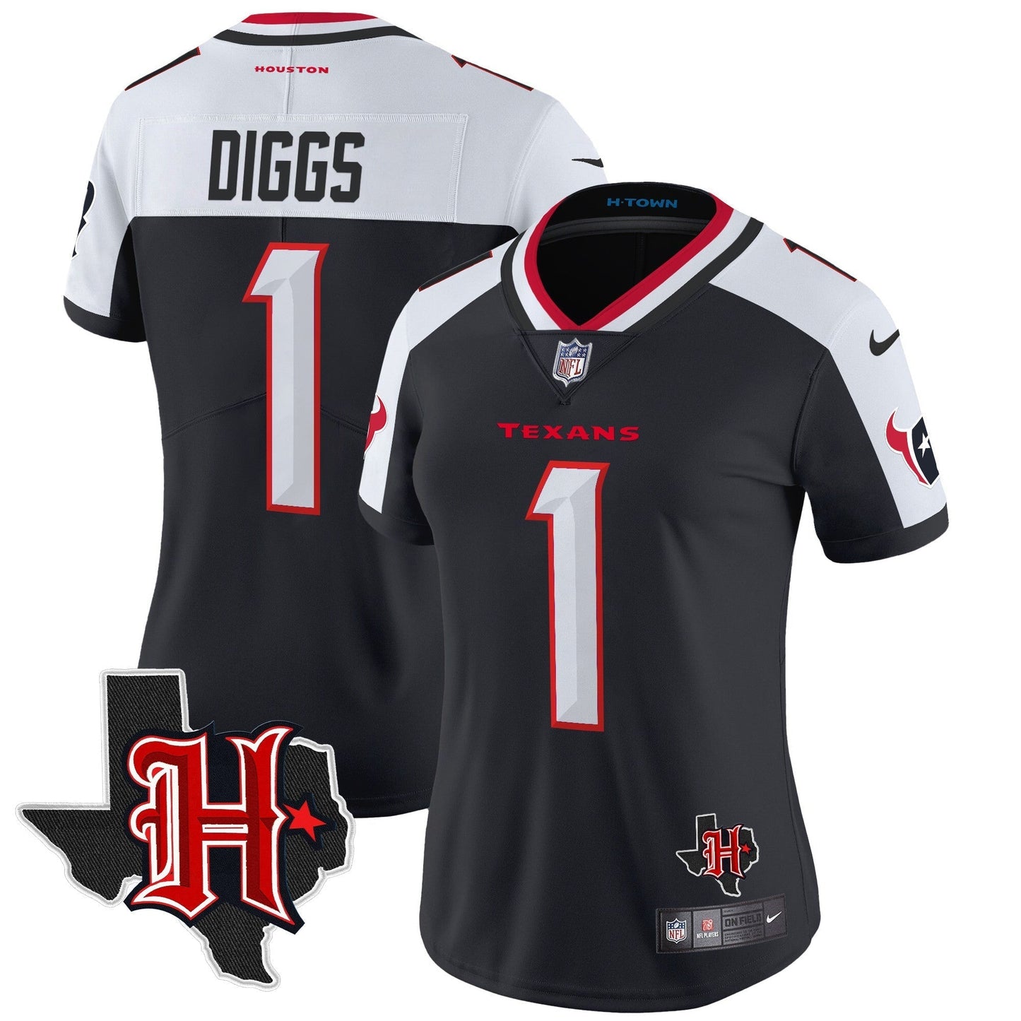 Women's HOU 2024 Texas Patch Vapor Limited Jersey V5 - All Stitched-DTD