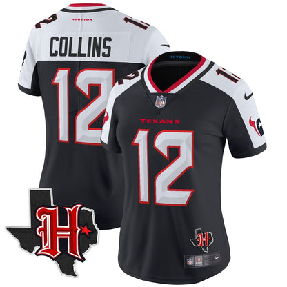 Women's HOU 2024 Texas Patch Vapor Limited Jersey V5 - All Stitched-DTD