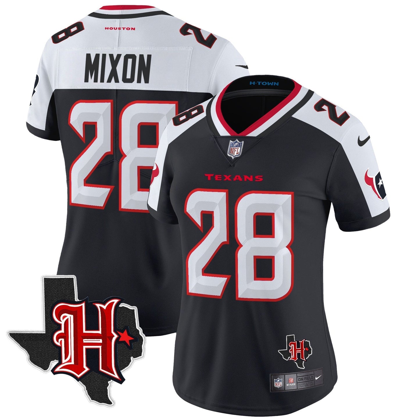 Women's HOU 2024 Texas Patch Vapor Limited Jersey V5 - All Stitched-DTD