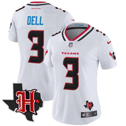 Women's HOU 2024 Texas Patch Vapor Limited Jersey V5 - All Stitched-DTD