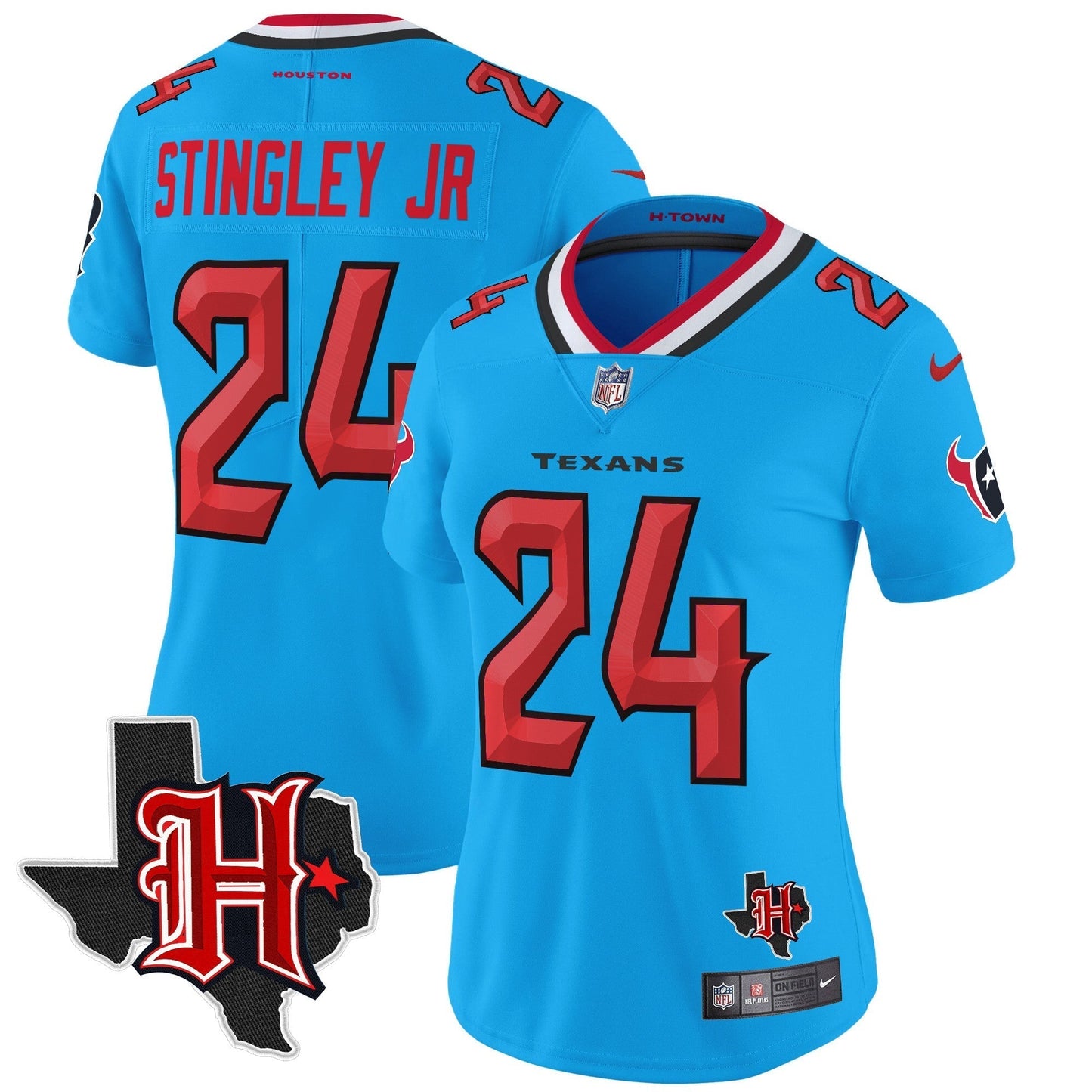 Women's HOU 2024 Texas Patch Vapor Limited Jersey V5 - All Stitched-DTD