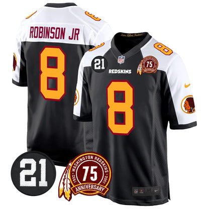 WR 75th & Sean Taylor Patch Game Jersey - All Stitched-DTD