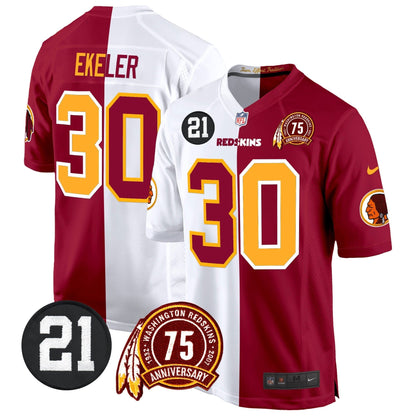 WR 75th & Sean Taylor Patch Game Jersey - All Stitched-DTD
