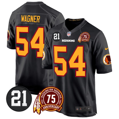 WR 75th & Sean Taylor Patch Game Jersey - All Stitched-DTD