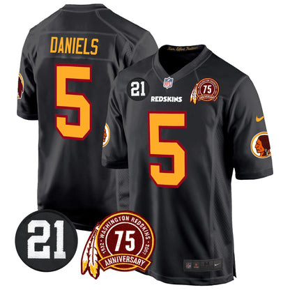 WR 75th & Sean Taylor Patch Game Jersey - All Stitched-DTD