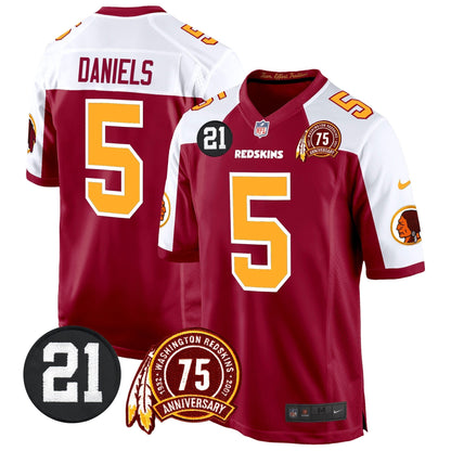 WR 75th & Sean Taylor Patch Game Jersey - All Stitched-DTD