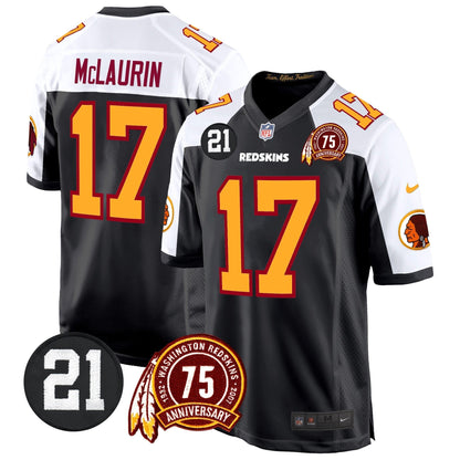WR 75th & Sean Taylor Patch Game Jersey - All Stitched-DTD