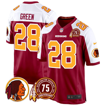 WR 75th Patch Throwback Game Jersey - All Stitched-DTD