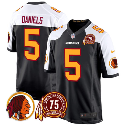 WR 75th Patch Throwback Game Jersey - All Stitched-DTD