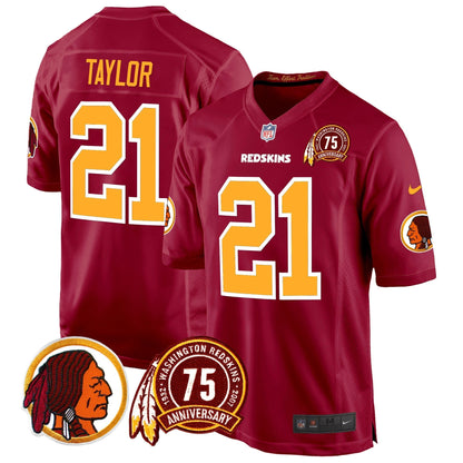 WR 75th Patch Throwback Game Jersey - All Stitched-DTD