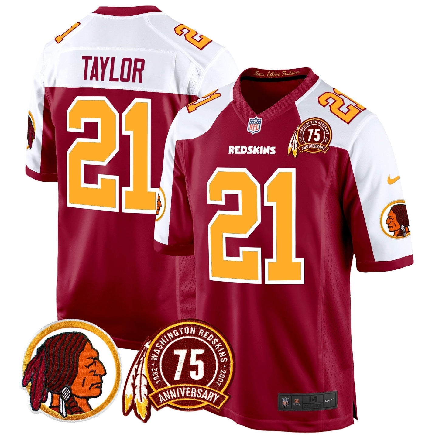 WR 75th Patch Throwback Game Jersey - All Stitched-DTD