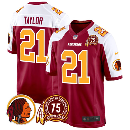 WR 75th Patch Throwback Game Jersey - All Stitched-DTD