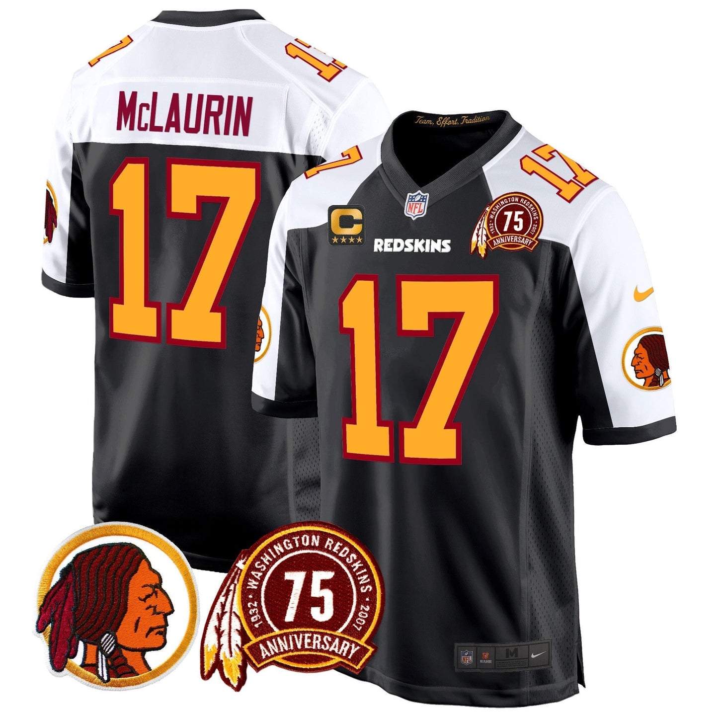 WR 75th Patch Throwback Game Jersey - All Stitched-DTD