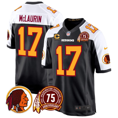WR 75th Patch Throwback Game Jersey - All Stitched-DTD