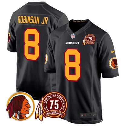 WR 75th Patch Throwback Game Jersey - All Stitched-DTD