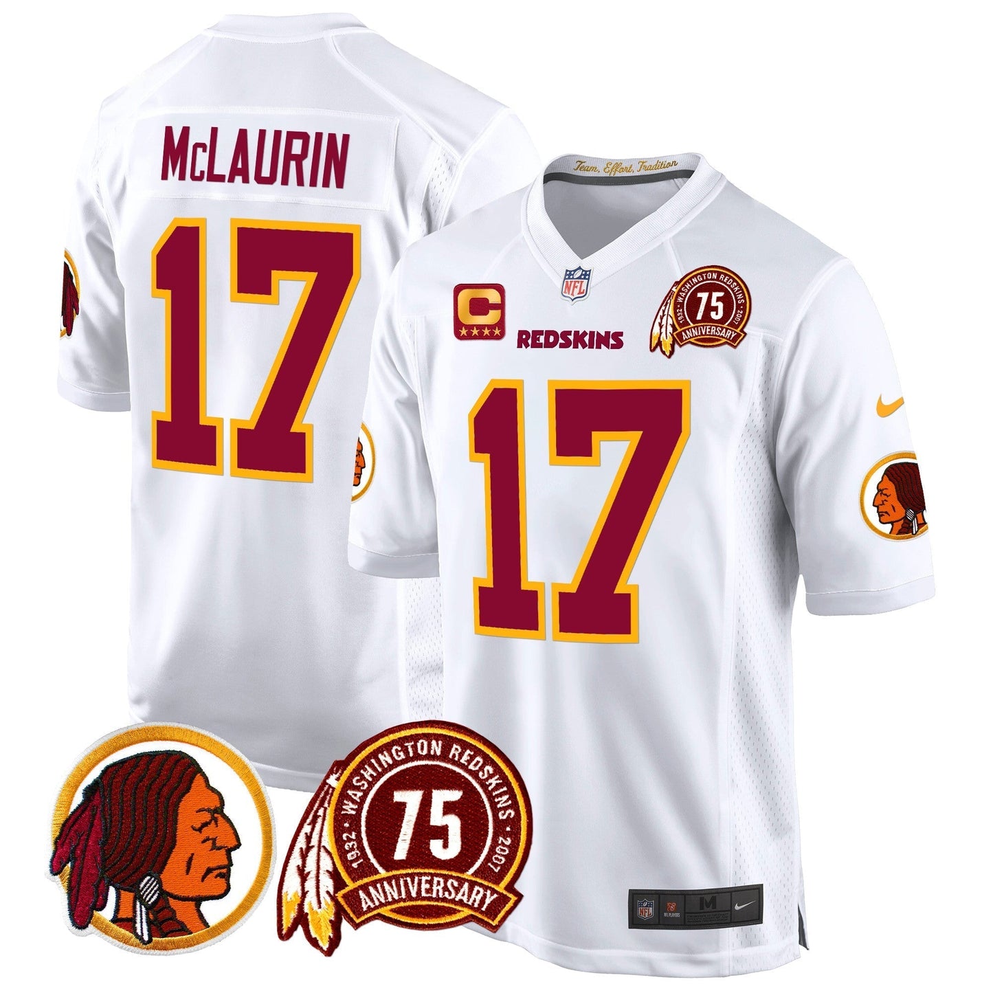 WR 75th Patch Throwback Game Jersey - All Stitched-DTD