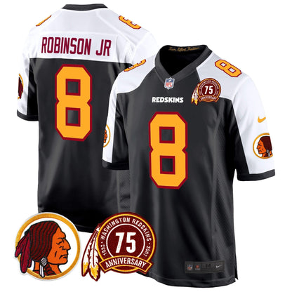 WR 75th Patch Throwback Game Jersey - All Stitched-DTD