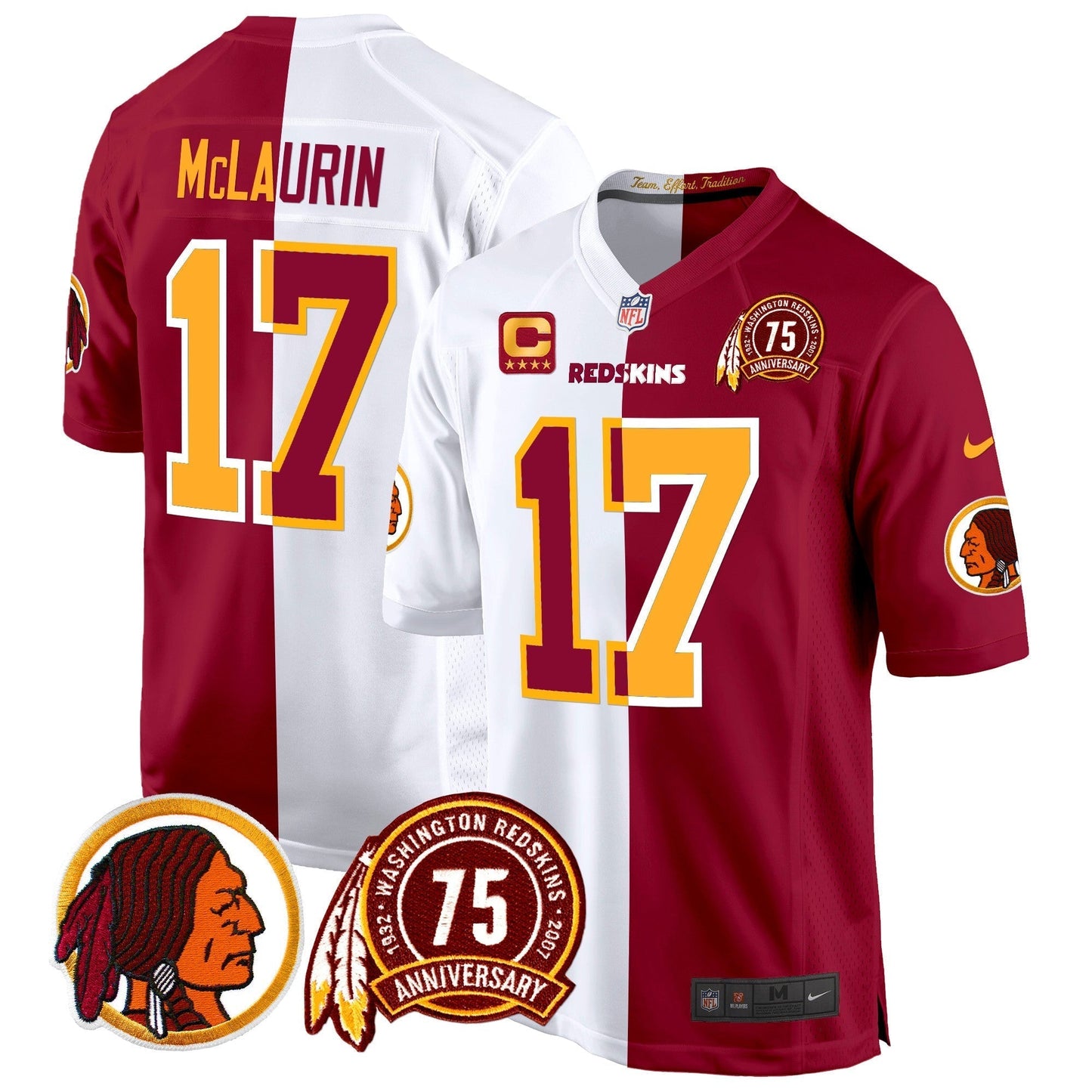 WR 75th Patch Throwback Game Jersey - All Stitched-DTD