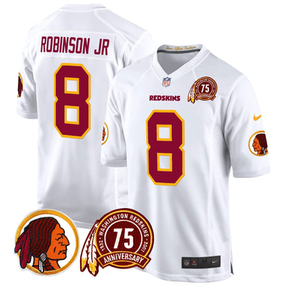 WR 75th Patch Throwback Game Jersey - All Stitched-DTD