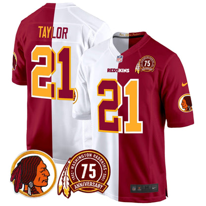 WR 75th Patch Throwback Game Jersey - All Stitched-DTD