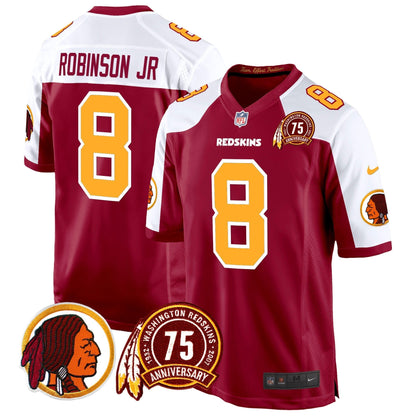 WR 75th Patch Throwback Game Jersey - All Stitched-DTD