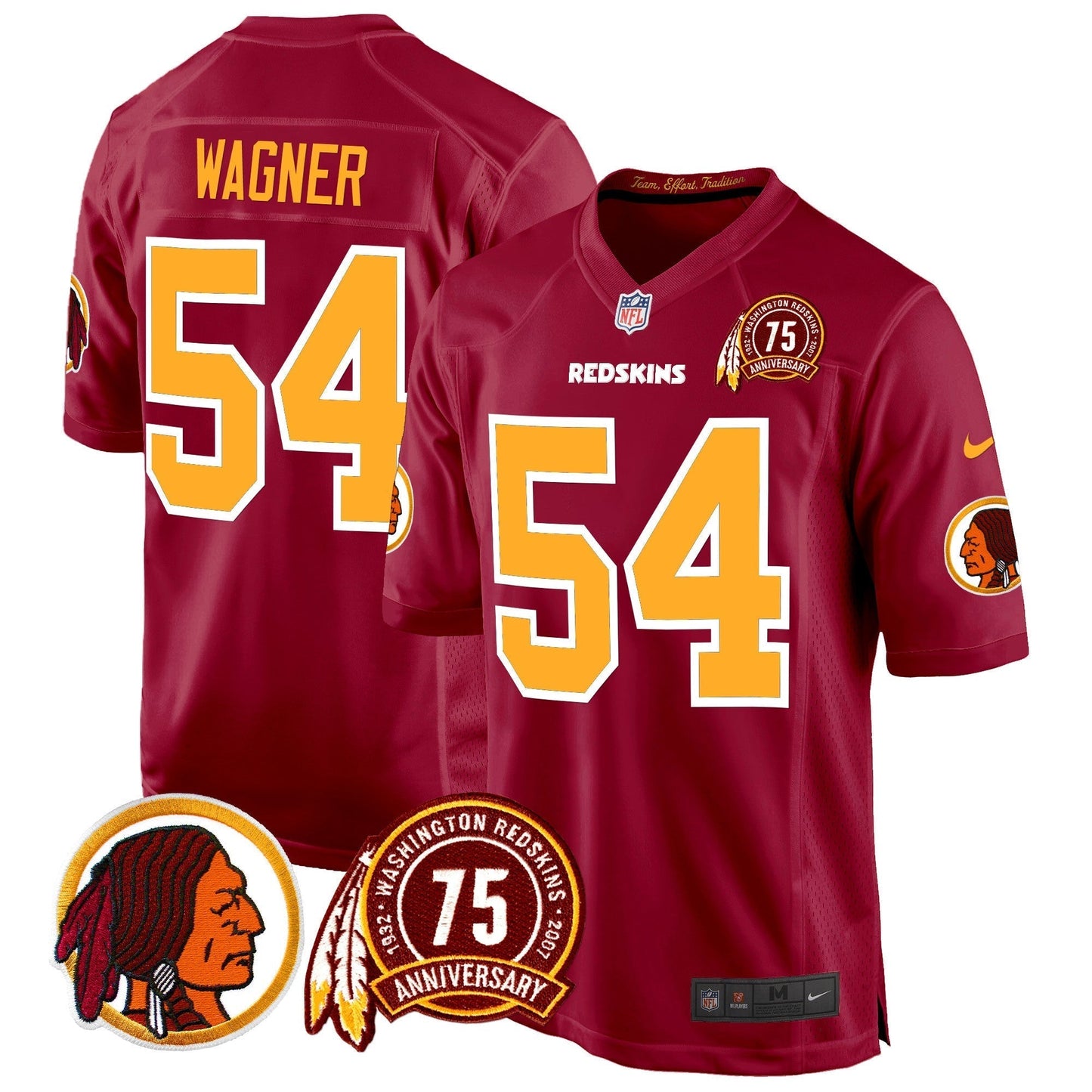 WR 75th Patch Throwback Game Jersey - All Stitched-DTD