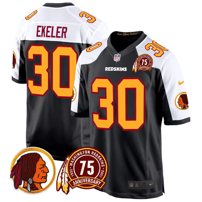 WR 75th Patch Throwback Game Jersey - All Stitched-DTD