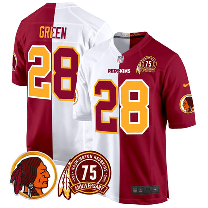 WR 75th Patch Throwback Game Jersey - All Stitched-DTD