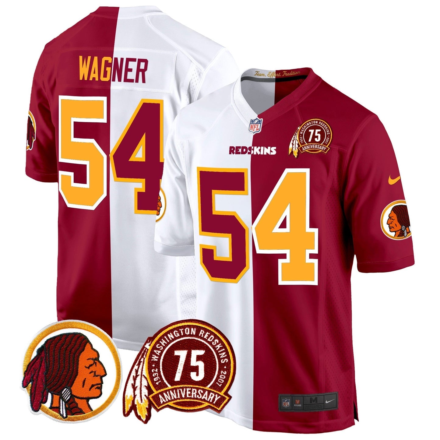 WR 75th Patch Throwback Game Jersey - All Stitched-DTD