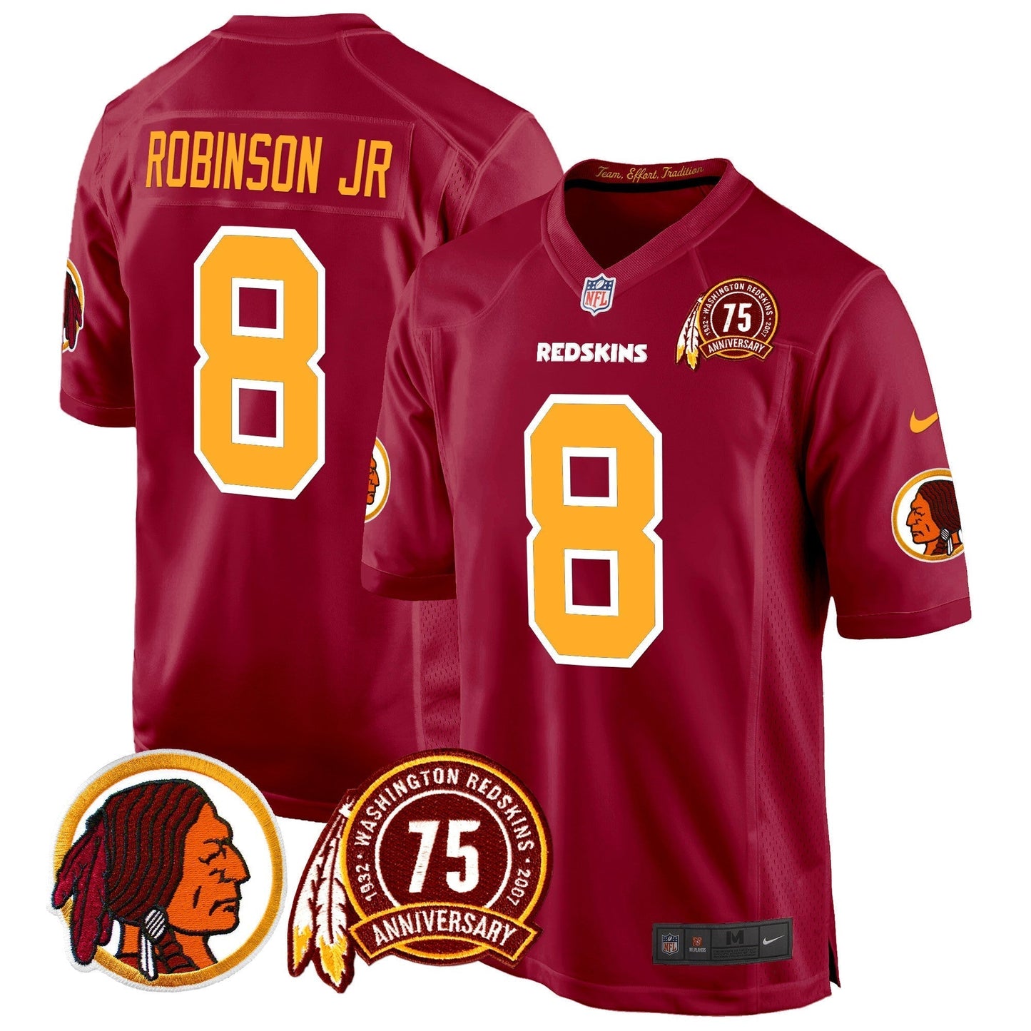 WR 75th Patch Throwback Game Jersey - All Stitched-DTD
