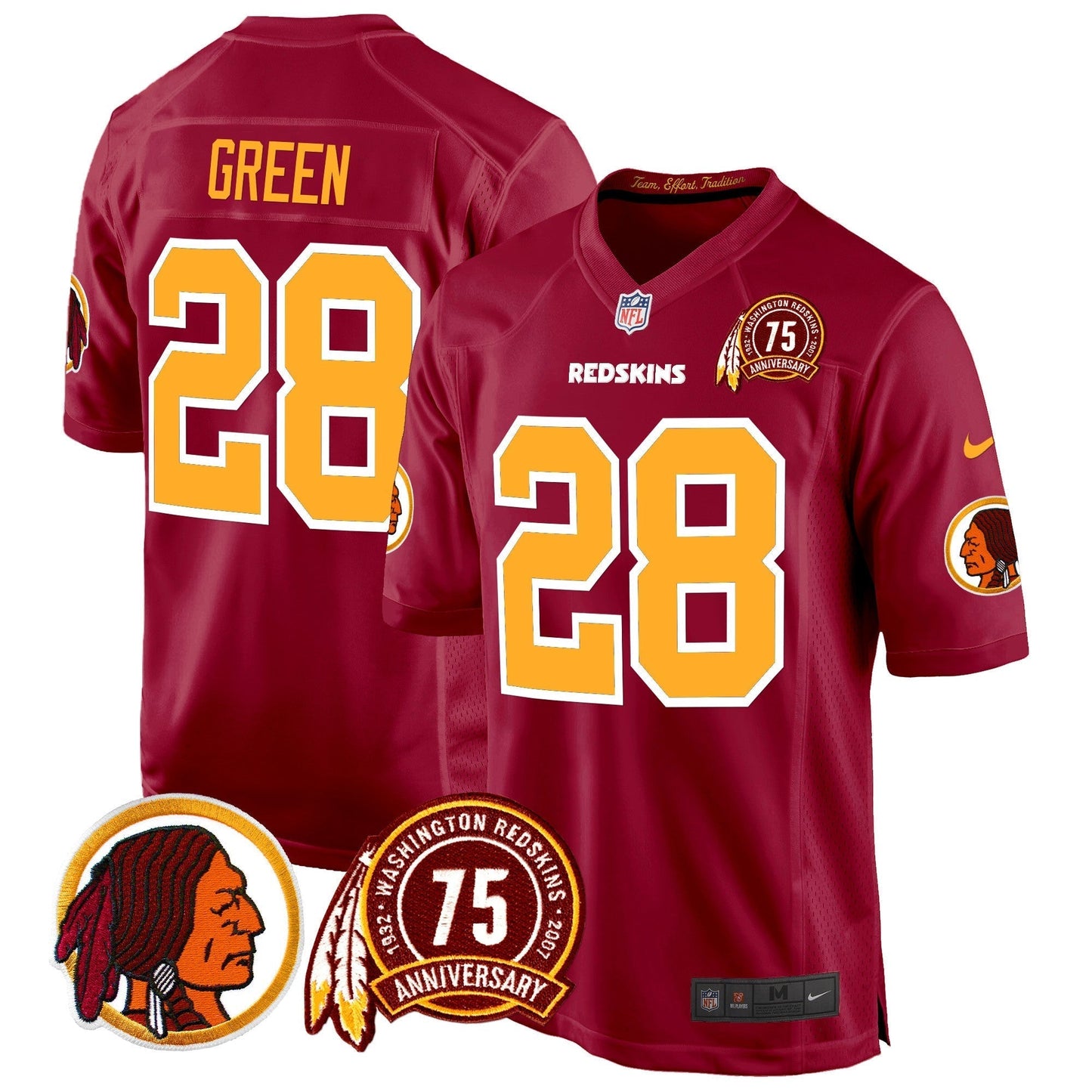 WR 75th Patch Throwback Game Jersey - All Stitched-DTD