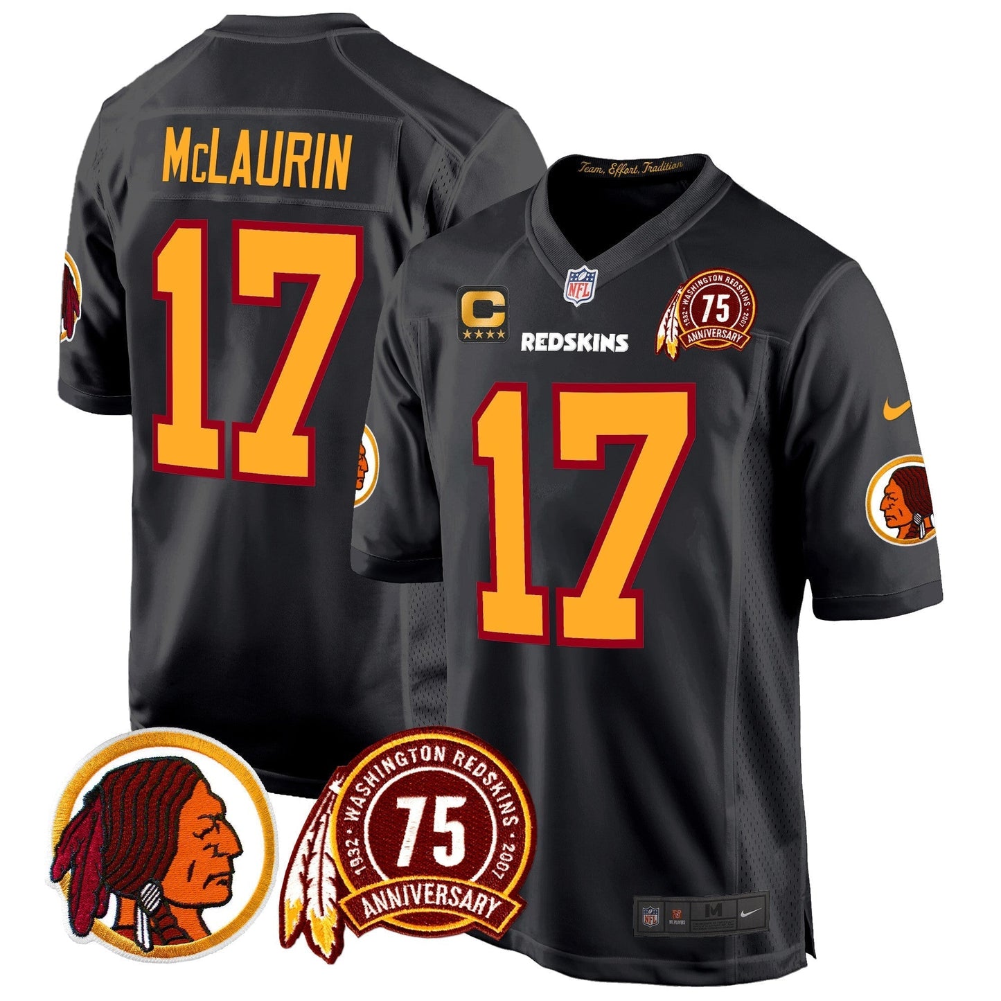 WR 75th Patch Throwback Game Jersey - All Stitched-DTD