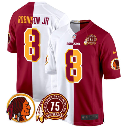 WR 75th Patch Throwback Game Jersey - All Stitched-DTD
