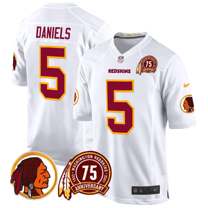 WR 75th Patch Throwback Game Jersey - All Stitched-DTD