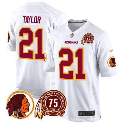 WR 75th Patch Throwback Game Jersey - All Stitched-DTD