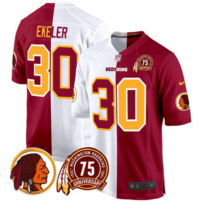 WR 75th Patch Throwback Game Jersey - All Stitched-DTD