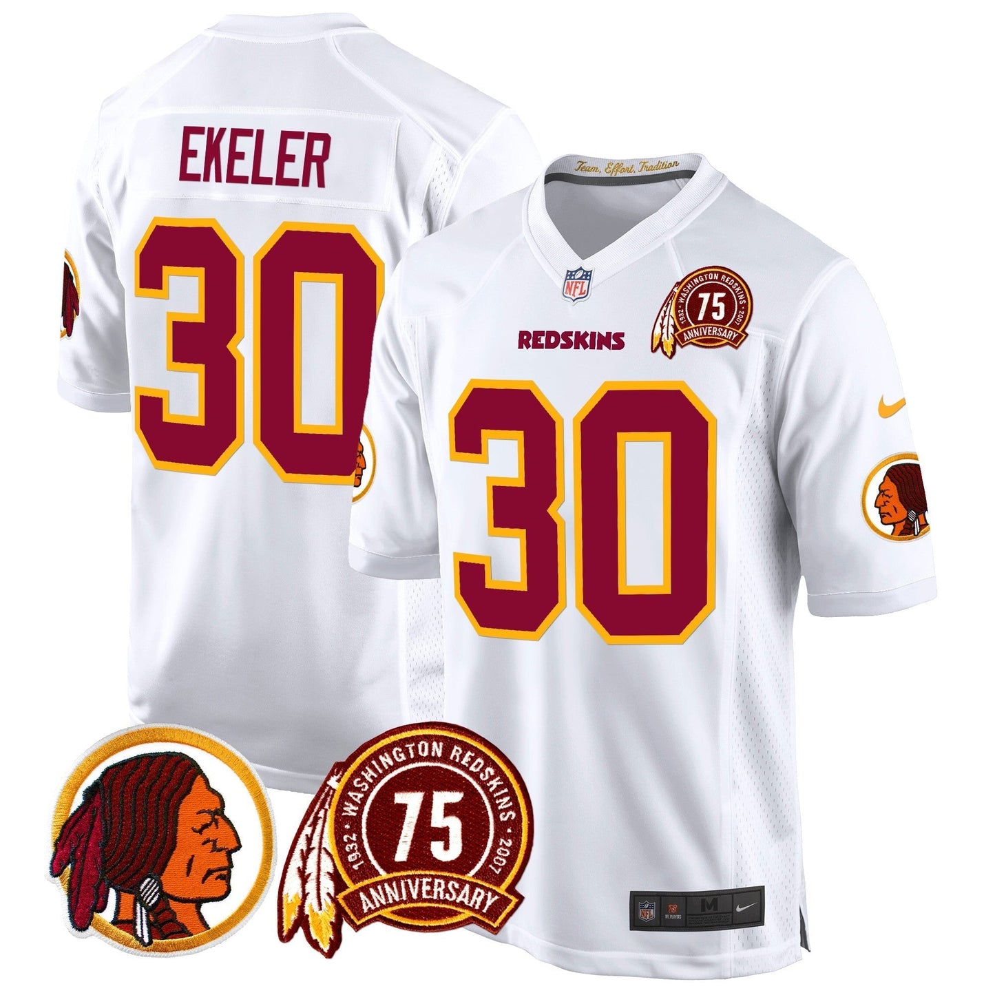 WR 75th Patch Throwback Game Jersey - All Stitched-DTD