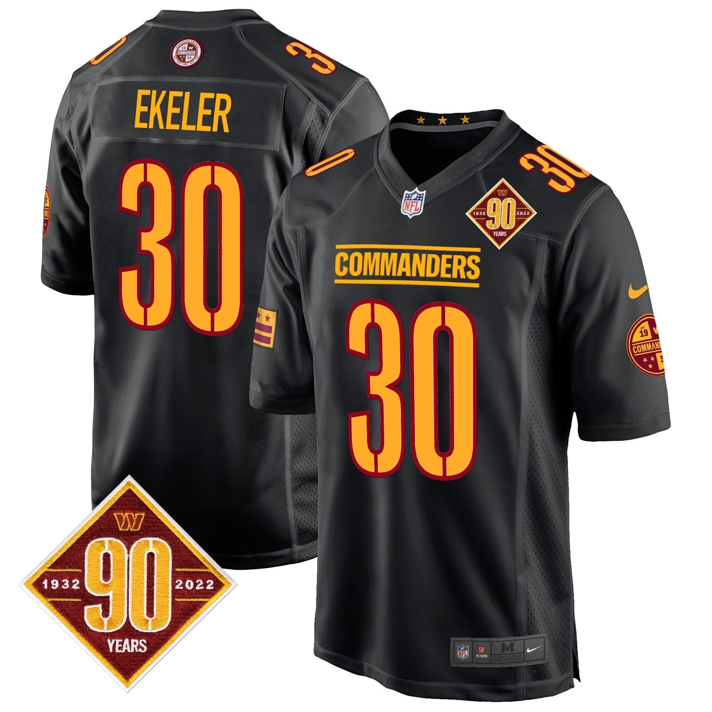 WAS 90th Anniversary Patch Game Jersey - All Stitched-DTD