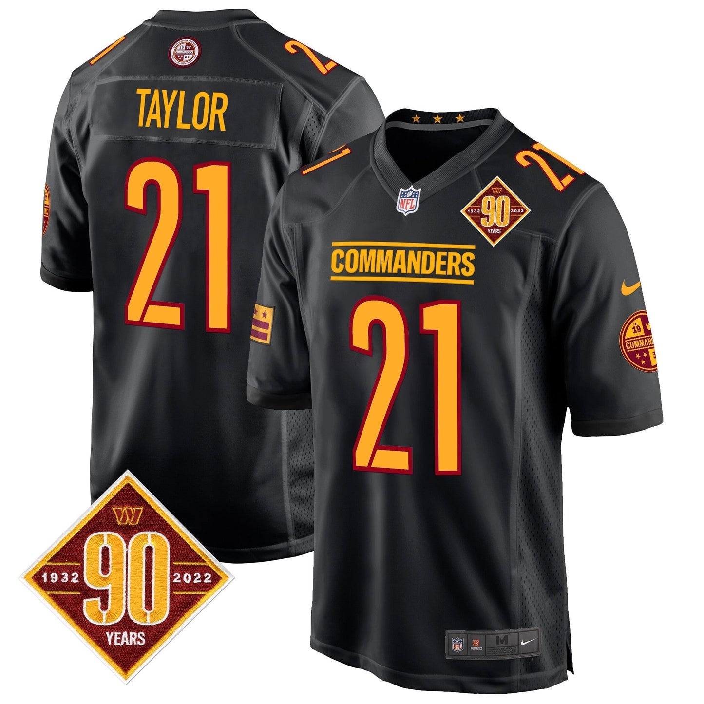 WAS 90th Anniversary Patch Game Jersey - All Stitched-DTD