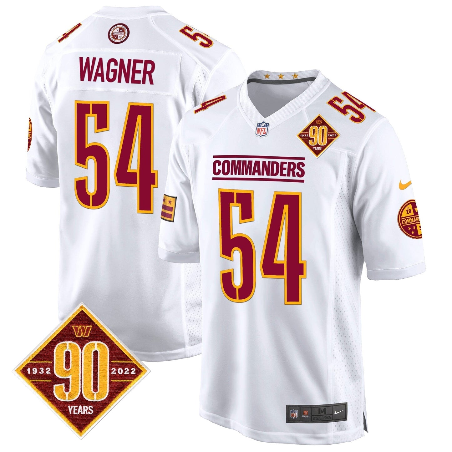 WAS 90th Anniversary Patch Game Jersey - All Stitched-DTD