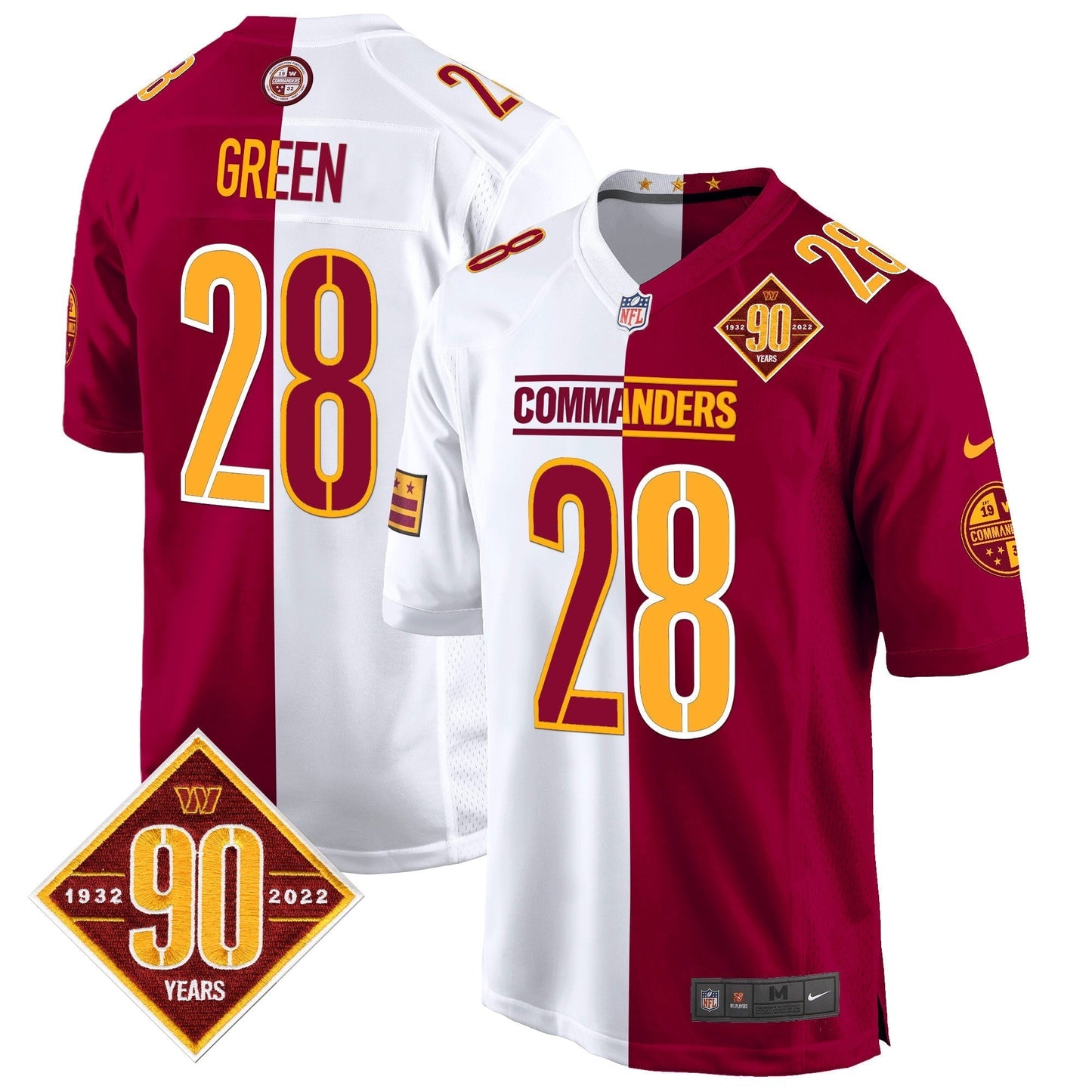 WAS 90th Anniversary Patch Game Jersey - All Stitched-DTD