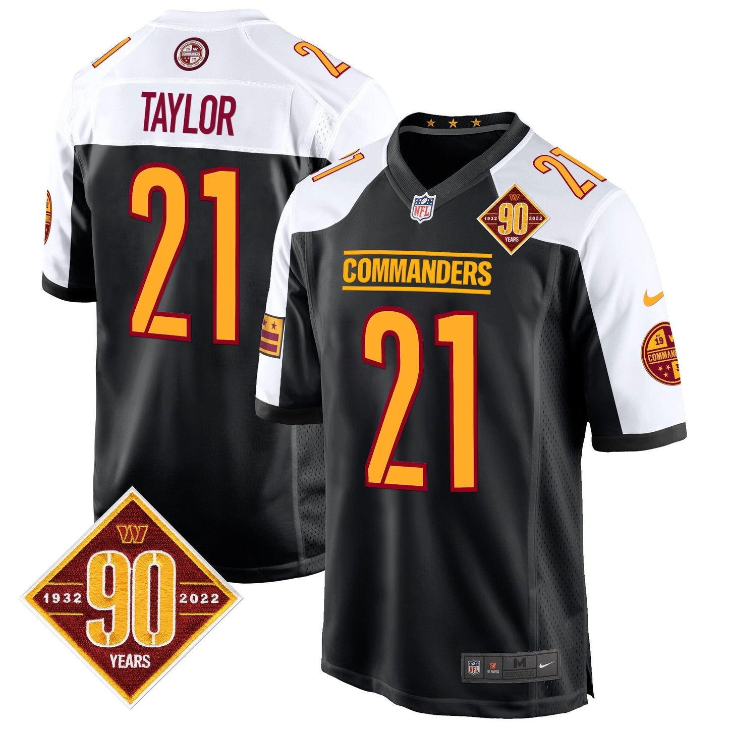 WAS 90th Anniversary Patch Game Jersey - All Stitched-DTD