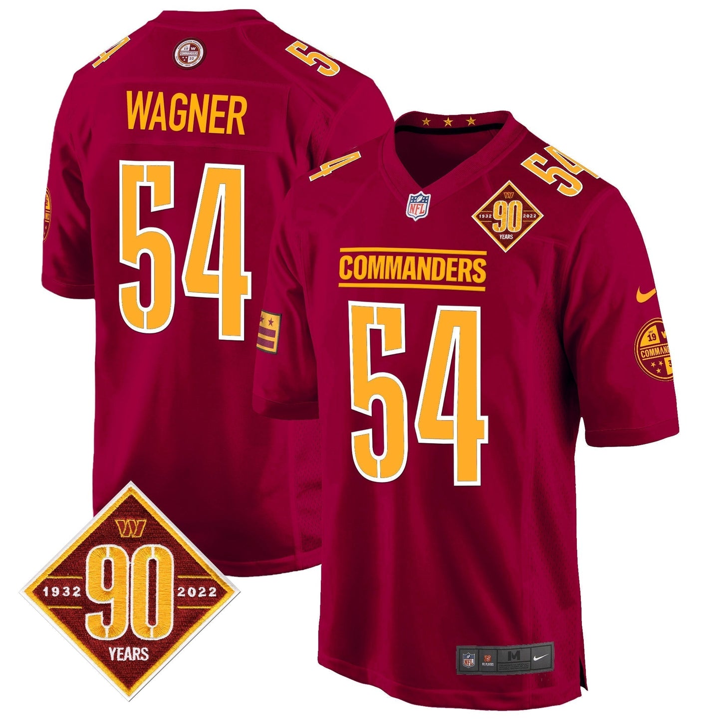 WAS 90th Anniversary Patch Game Jersey - All Stitched-DTD