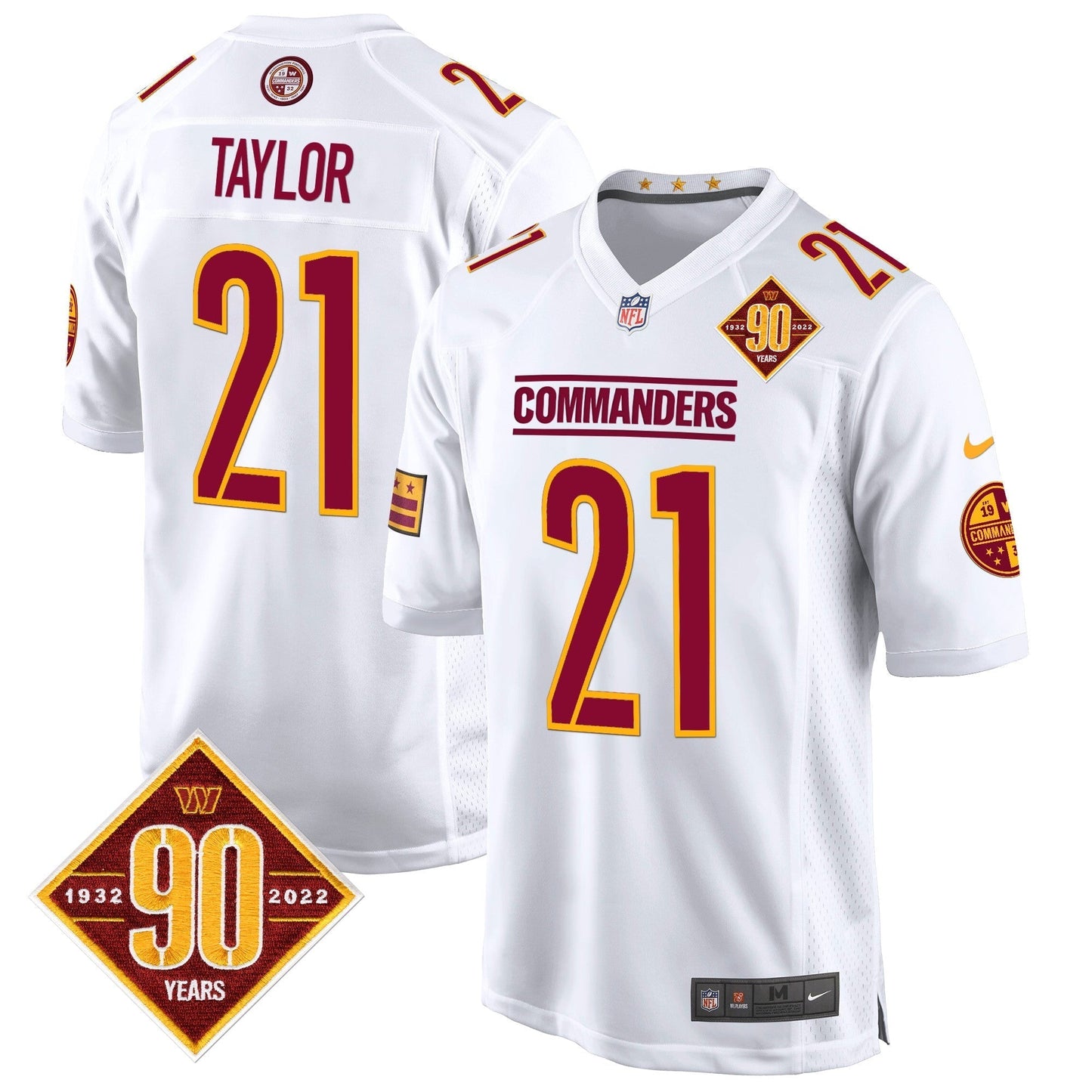 WAS 90th Anniversary Patch Game Jersey - All Stitched-DTD