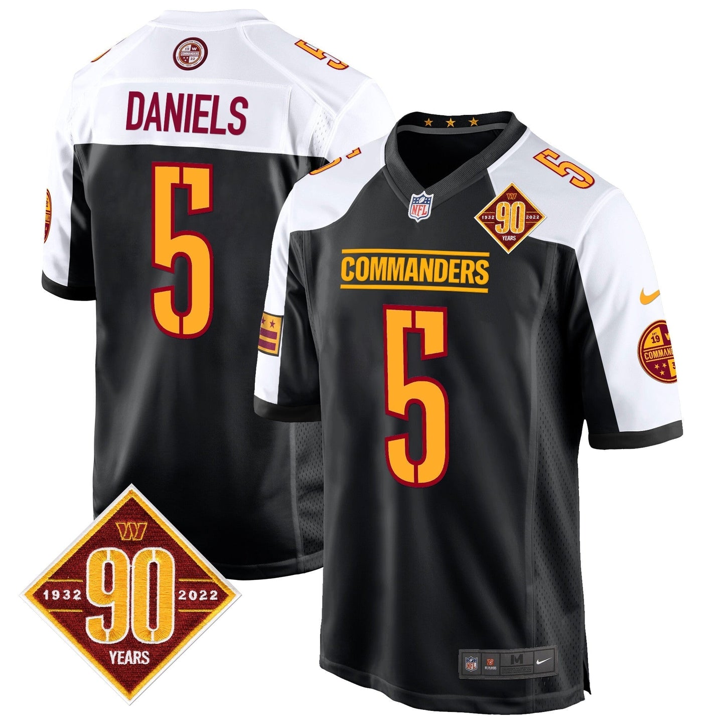 WAS 90th Anniversary Patch Game Jersey - All Stitched-DTD