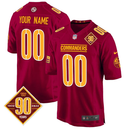 WAS 90th Anniversary Patch Game Custom Jersey - All Stitched-DTD