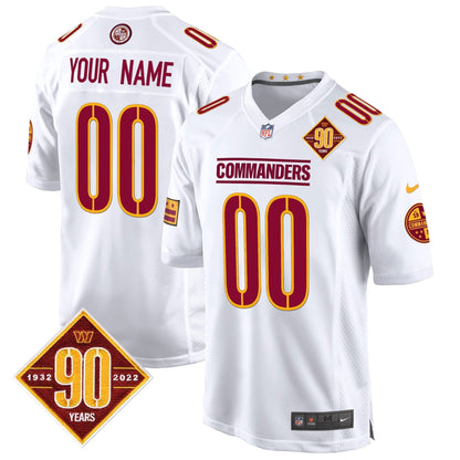WAS 90th Anniversary Patch Game Custom Jersey - All Stitched-DTD
